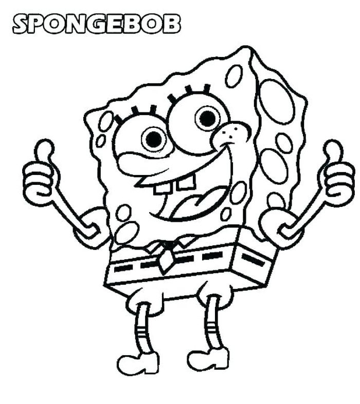 Gambar Spongebob Untuk Mewarnai