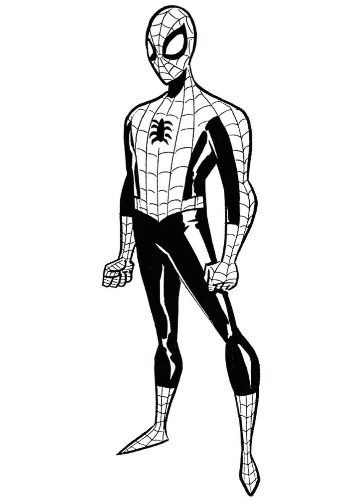 Mewarnai Gambar Kartun Spiderman