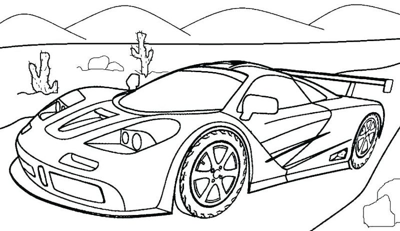 Real Race Car Coloring Pages