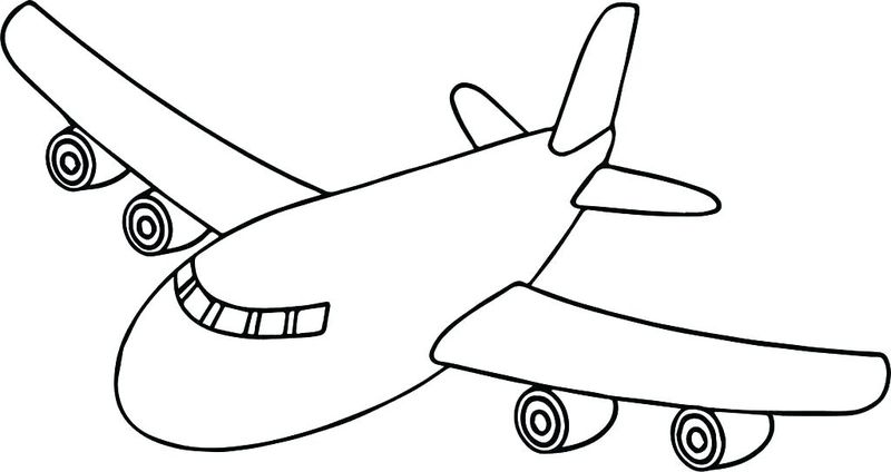 Contoh Gambar Mewarnai Pesawat Terbang Kartun