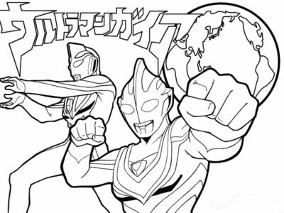 Contoh Gambar Mewarnai Ultraman Zero
