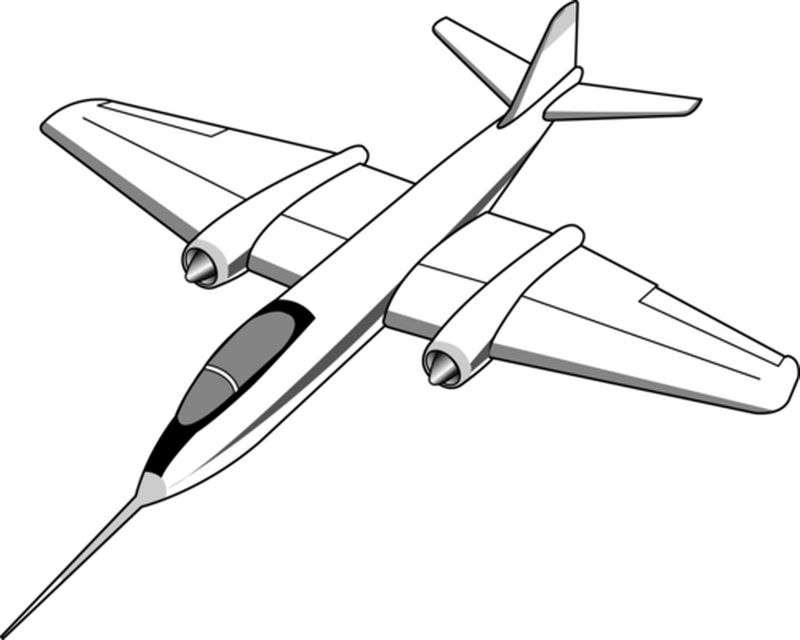 Mewarnai Gambar Pesawat Terbang Jet