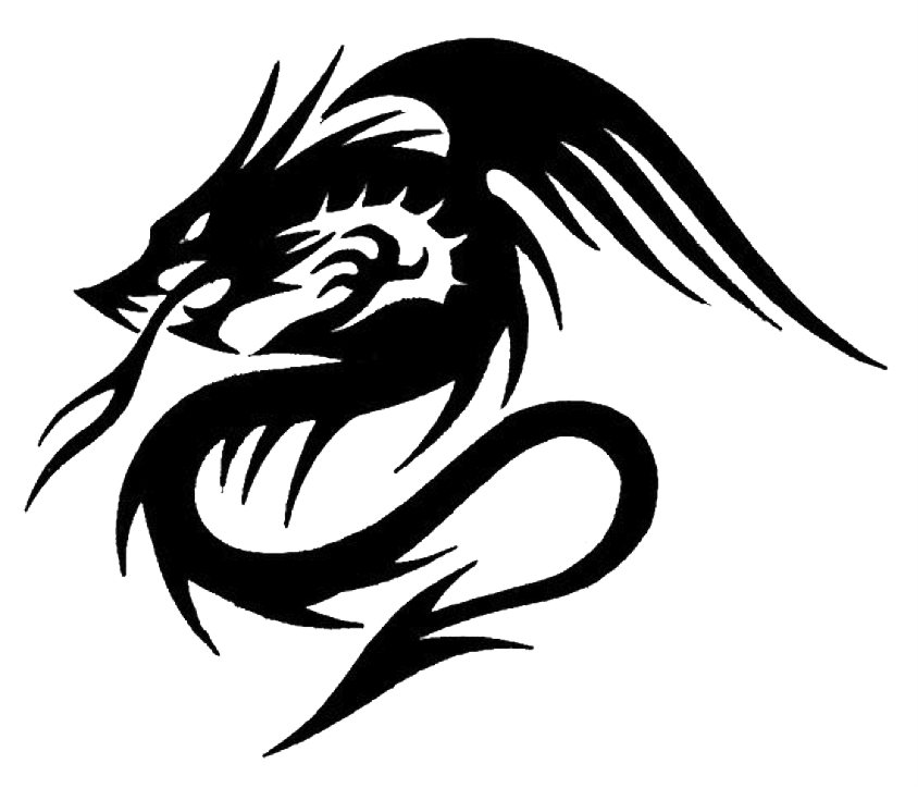 logo naga hitam putih