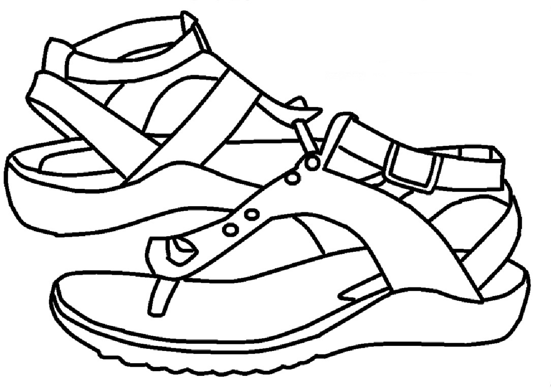 gambar sketsa sandal gunung