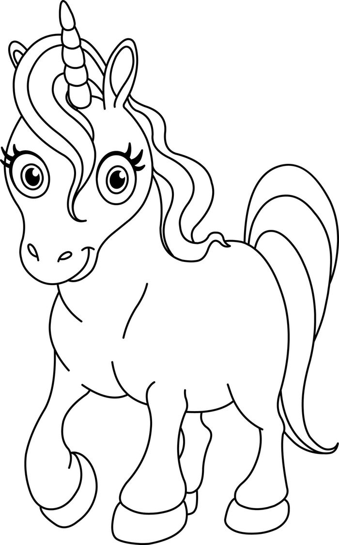 gambar mewarnai kuda unicorn