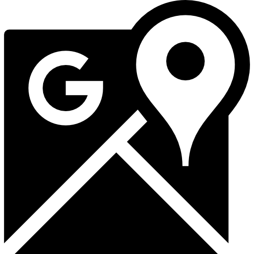 logo google maps hitam putih
