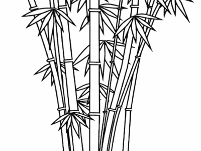 kumpulan mewarnai gambar bambu