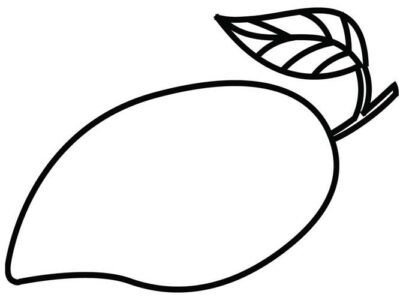 contoh mewarnai buah mangga hd