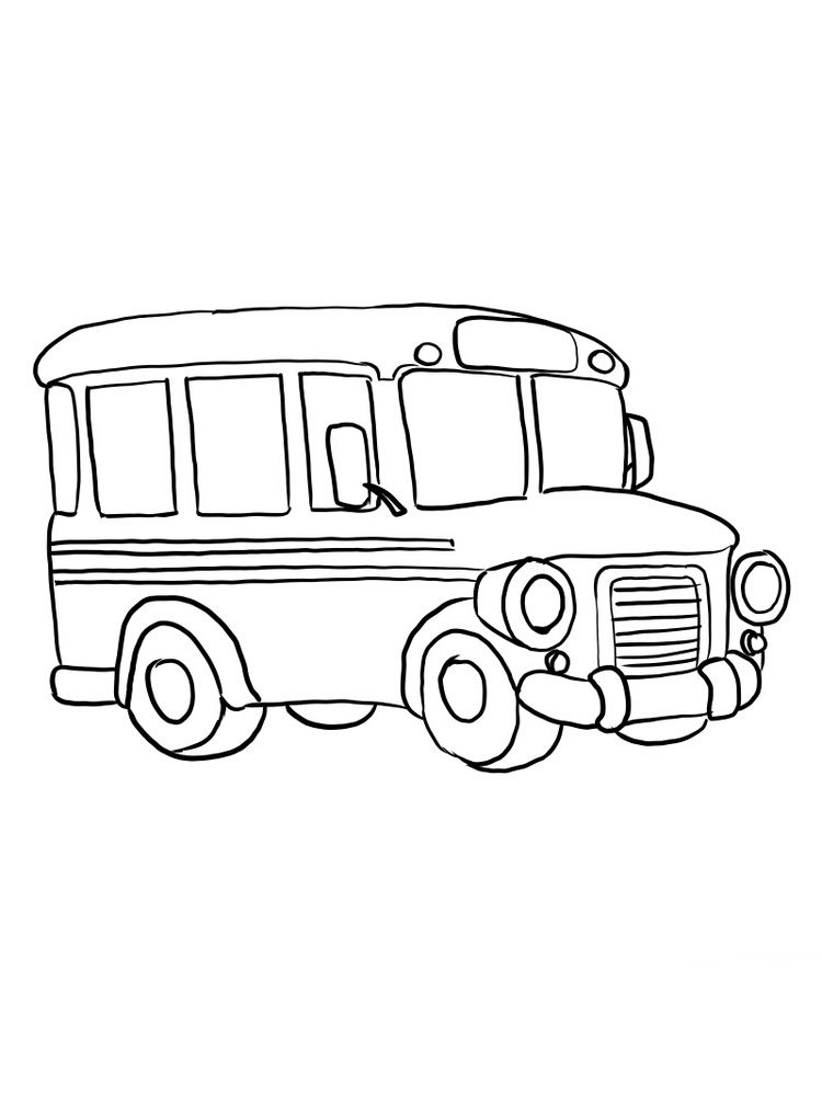 contoh mewarnai gambar bus sekolah