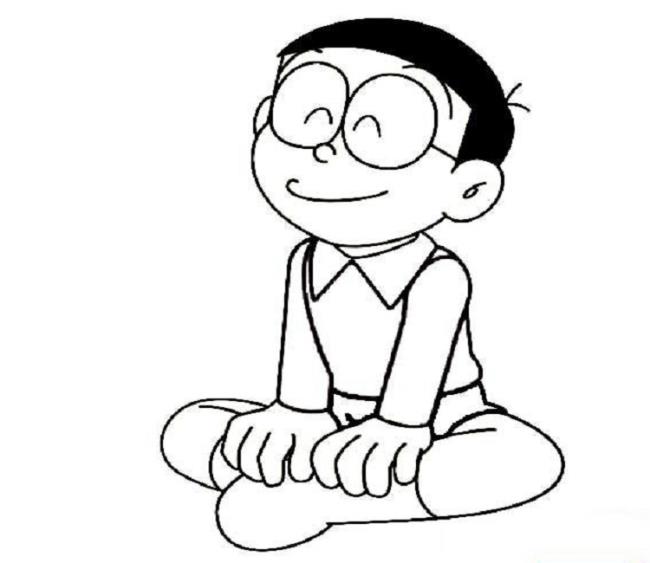 contoh hd mewarnai gambar nobita