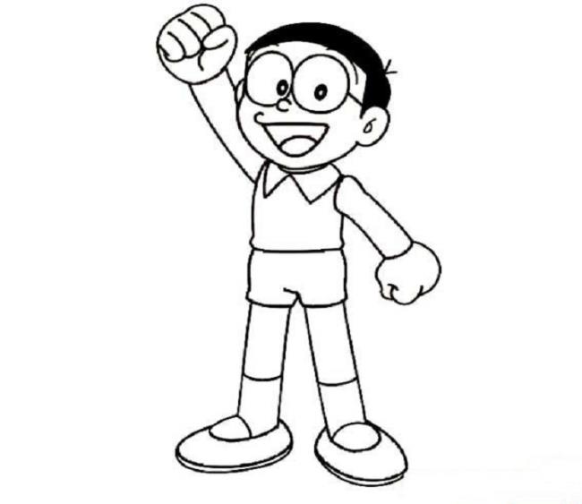 contoh mewarnai gambar nobita