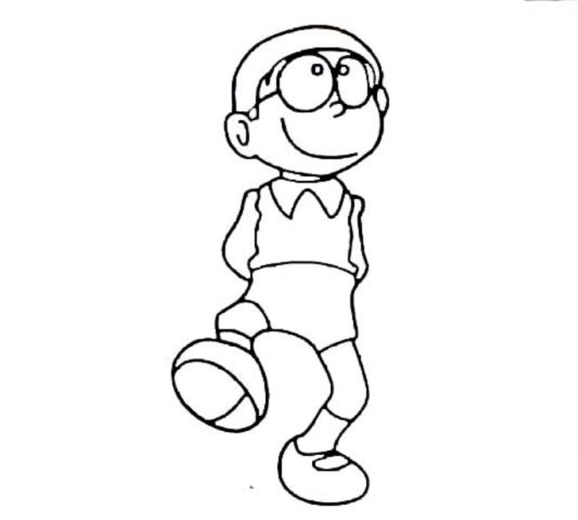 mewarnai gambar kartun nobita