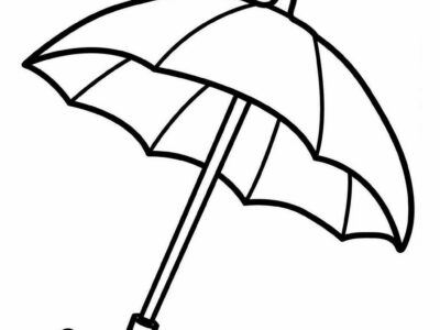 contoh gambar payung mewarnai