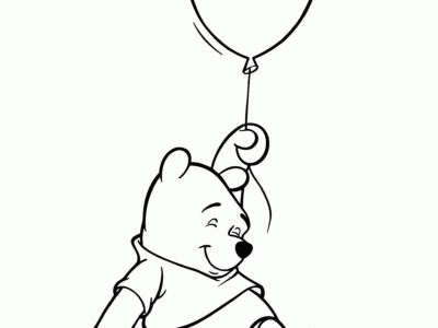 contoh gambar mewarnai winnie the pooh